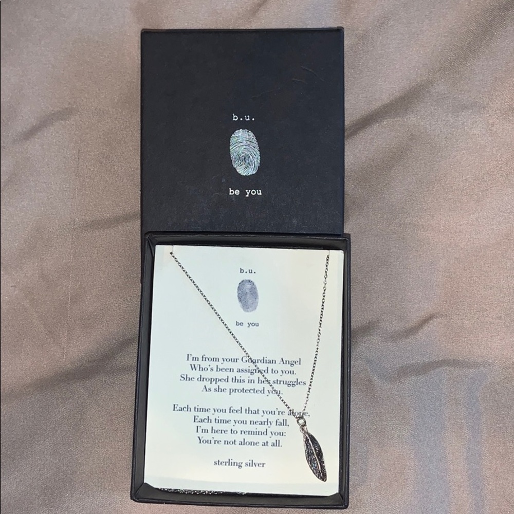 NWT Feather Necklace from b.u. jewelry